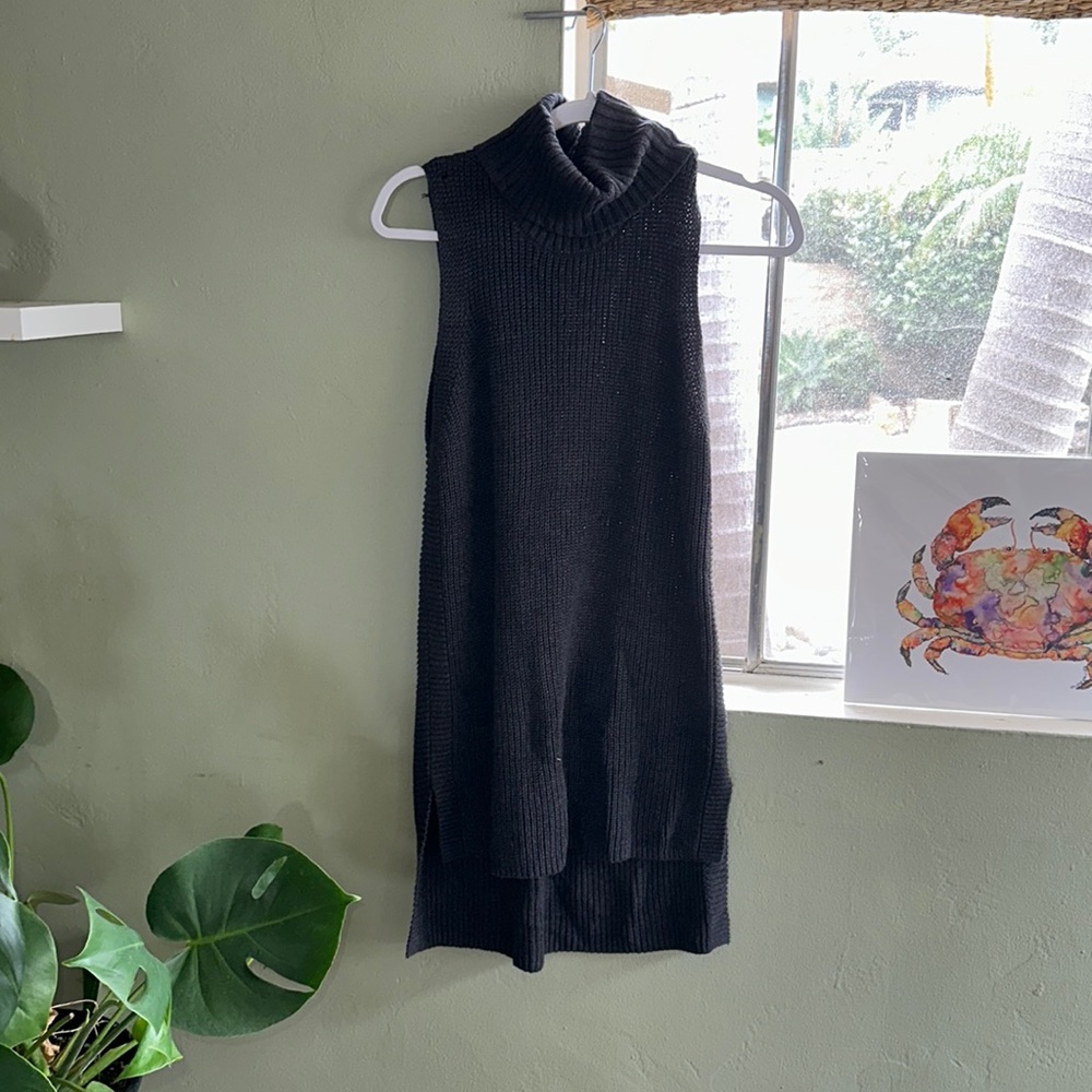 Medina Grey M Turtleneck Sweater Dress